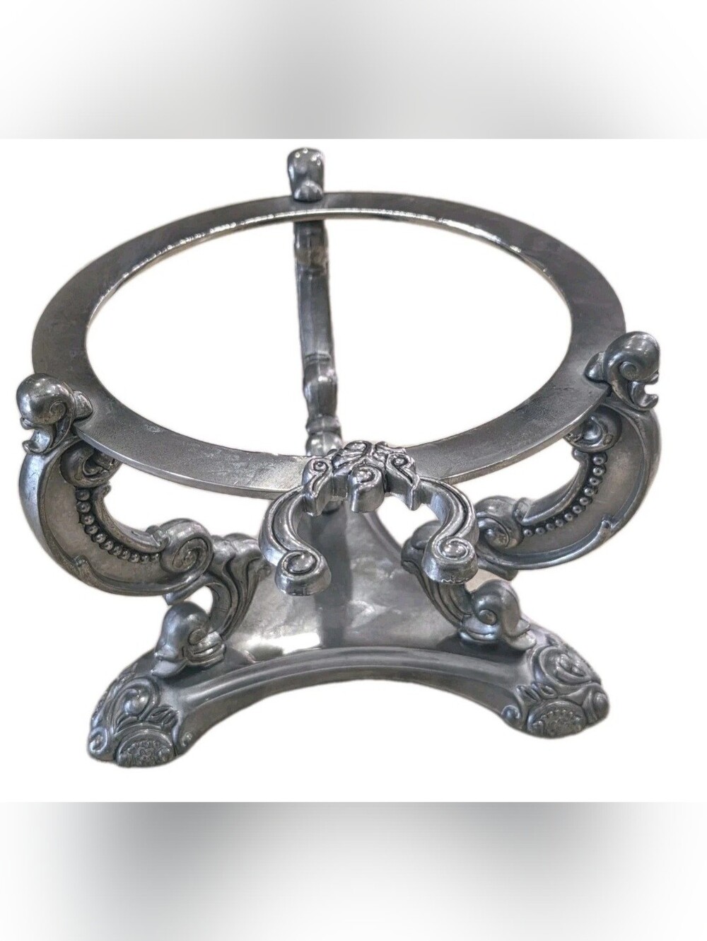 Vintage Godinger Shannon Silver Plated Ornate Ice Bucket Holder Stand